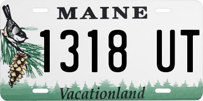 ME license plate 1318UT