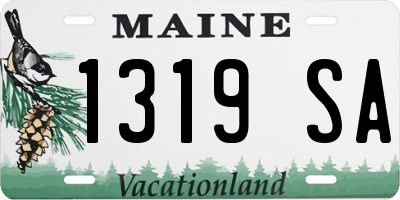 ME license plate 1319SA