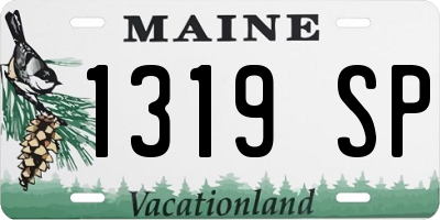 ME license plate 1319SP