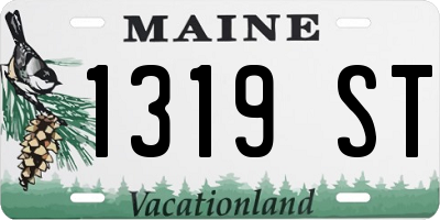 ME license plate 1319ST