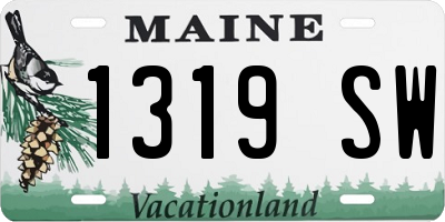 ME license plate 1319SW