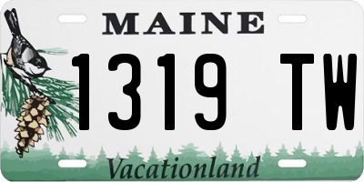 ME license plate 1319TW