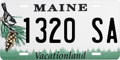 ME license plate 1320SA