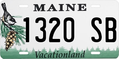 ME license plate 1320SB