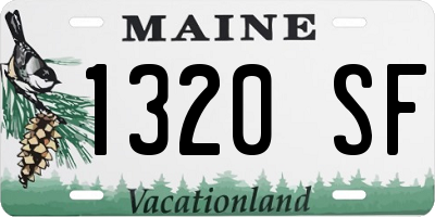 ME license plate 1320SF