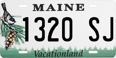 ME license plate 1320SJ