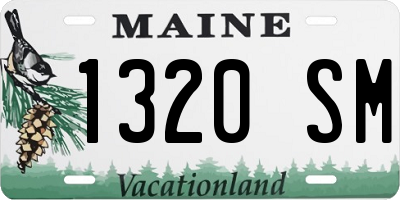 ME license plate 1320SM