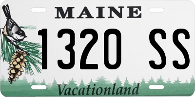 ME license plate 1320SS