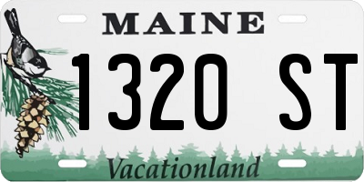 ME license plate 1320ST