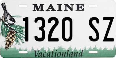ME license plate 1320SZ