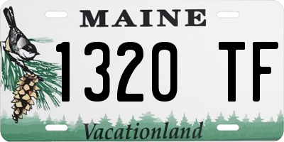 ME license plate 1320TF