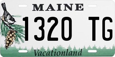 ME license plate 1320TG