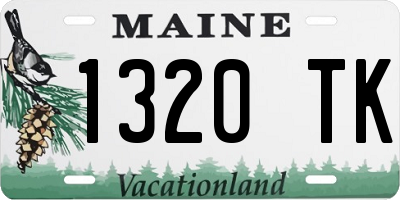 ME license plate 1320TK