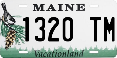ME license plate 1320TM