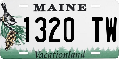 ME license plate 1320TW