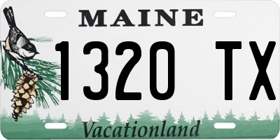 ME license plate 1320TX