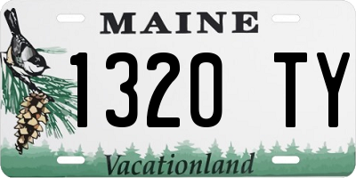 ME license plate 1320TY