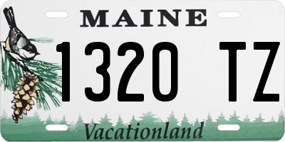 ME license plate 1320TZ