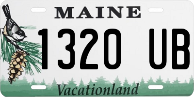 ME license plate 1320UB