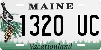 ME license plate 1320UC