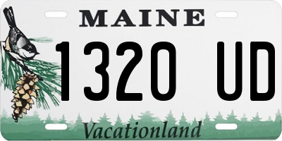 ME license plate 1320UD