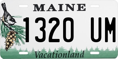 ME license plate 1320UM