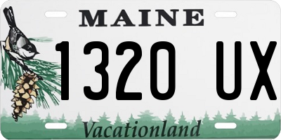 ME license plate 1320UX