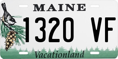 ME license plate 1320VF
