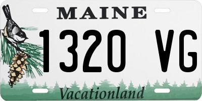 ME license plate 1320VG