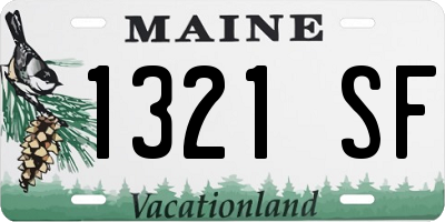ME license plate 1321SF