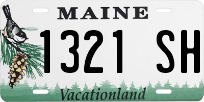 ME license plate 1321SH