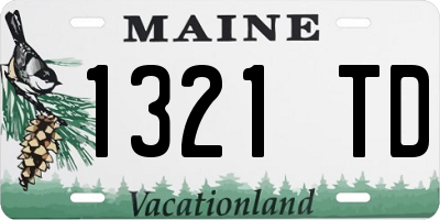 ME license plate 1321TD