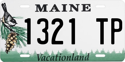 ME license plate 1321TP