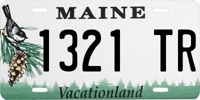 ME license plate 1321TR