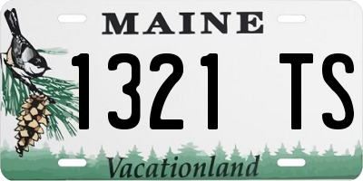 ME license plate 1321TS