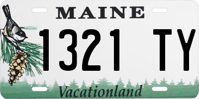 ME license plate 1321TY