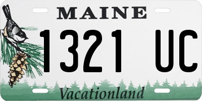 ME license plate 1321UC