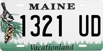 ME license plate 1321UD