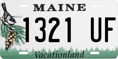 ME license plate 1321UF