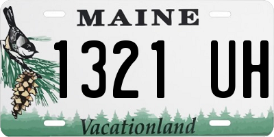 ME license plate 1321UH