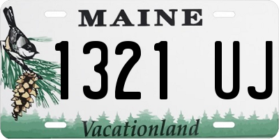 ME license plate 1321UJ