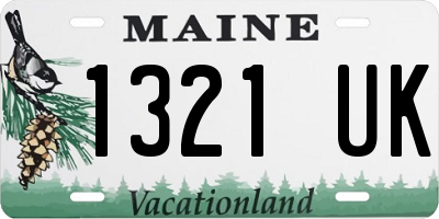 ME license plate 1321UK