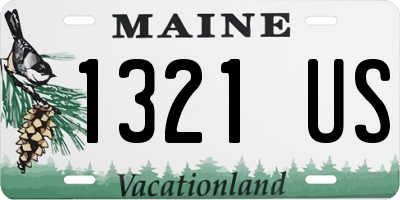 ME license plate 1321US