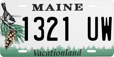 ME license plate 1321UW