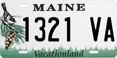 ME license plate 1321VA