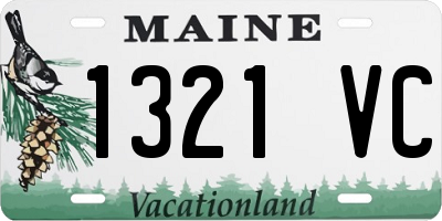 ME license plate 1321VC
