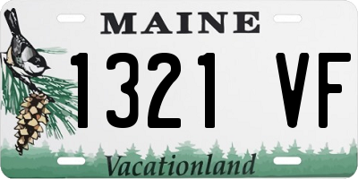 ME license plate 1321VF