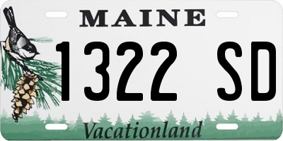 ME license plate 1322SD