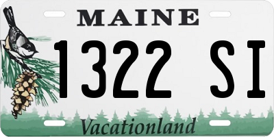 ME license plate 1322SI