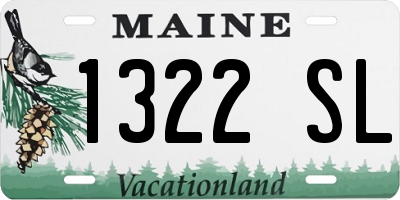 ME license plate 1322SL